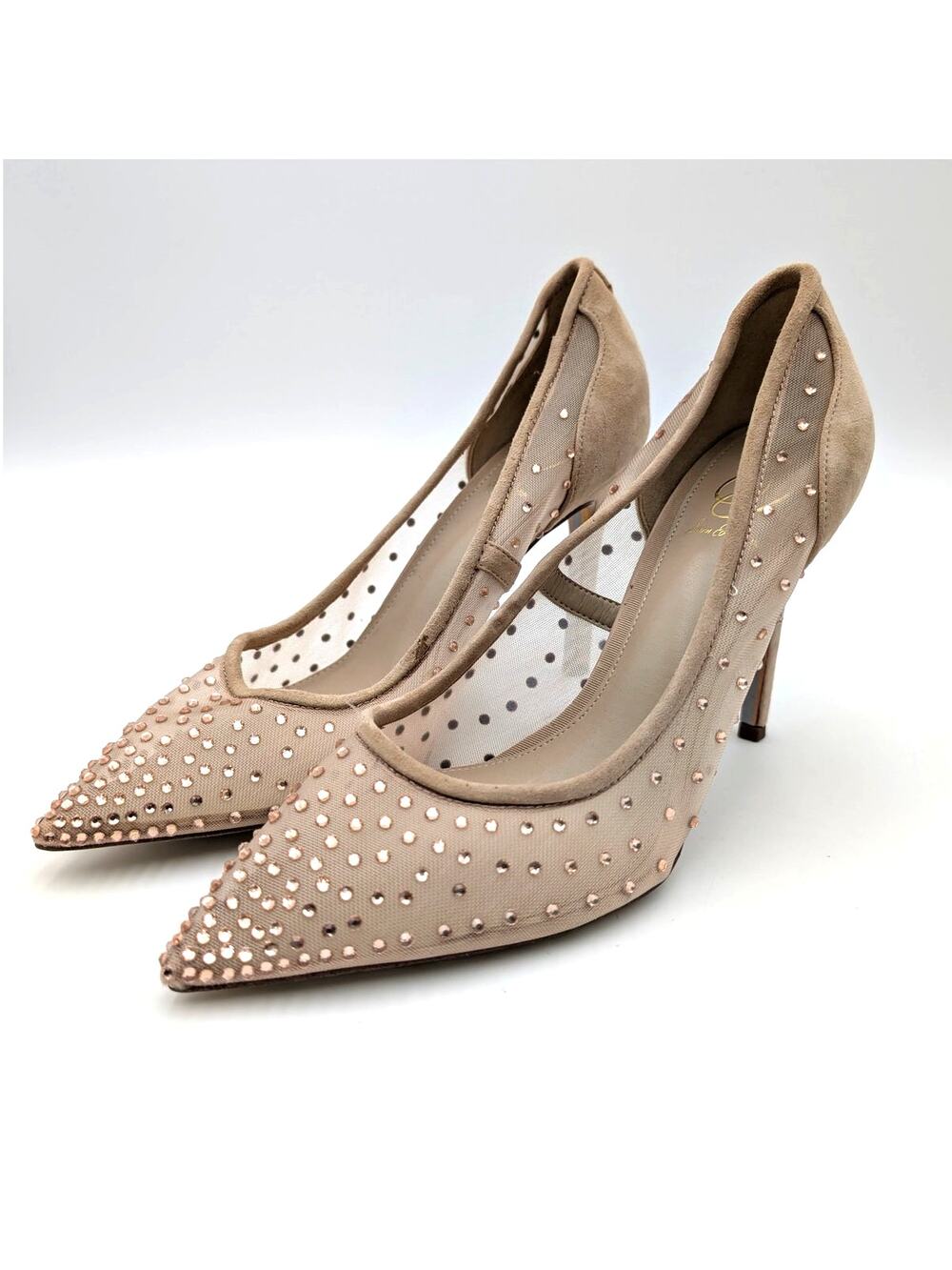 Sam Edelman Hazel Pointed Toe Heel Pump Women's Beechwood Mesh US10 EU40.5
